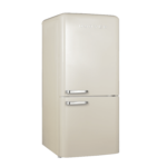 Hoover 300L Bottom Mount Retro Style Refrigerator.Total No Frost Design.Humidity Control. Electronic Control & LED Light. Silver Strip & Ice Twister.1 Year Warranty. Cream - HBR-M300-RC