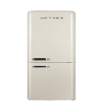 Hoover 300L Bottom Mount Retro Style Refrigerator.Total No Frost Design.Humidity Control. Electronic Control & LED Light. Silver Strip & Ice Twister.1 Year Warranty. Cream - HBR-M300-RC - الصورة 5