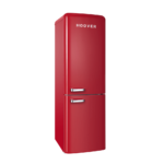 Hoover 300L Bottom Mount Retro Style Refrigerator. Total No Frost Design. Metal Texture Handle. Electronic Control & LED Light. Silver Strip & Ice Twister. 1 Year Warranty.Red - HBR-M300-RR - الصورة 3