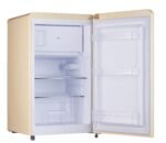 Hoover-HSD-K123RW123L Retro Style Single Door Refrigerator. Compact Free Standing Fridge with Freezer. Tempered Glass Shelves. Adjustable Thermostat. Eco-Friendly. 1 Year Warranty. Cream - الصورة 3