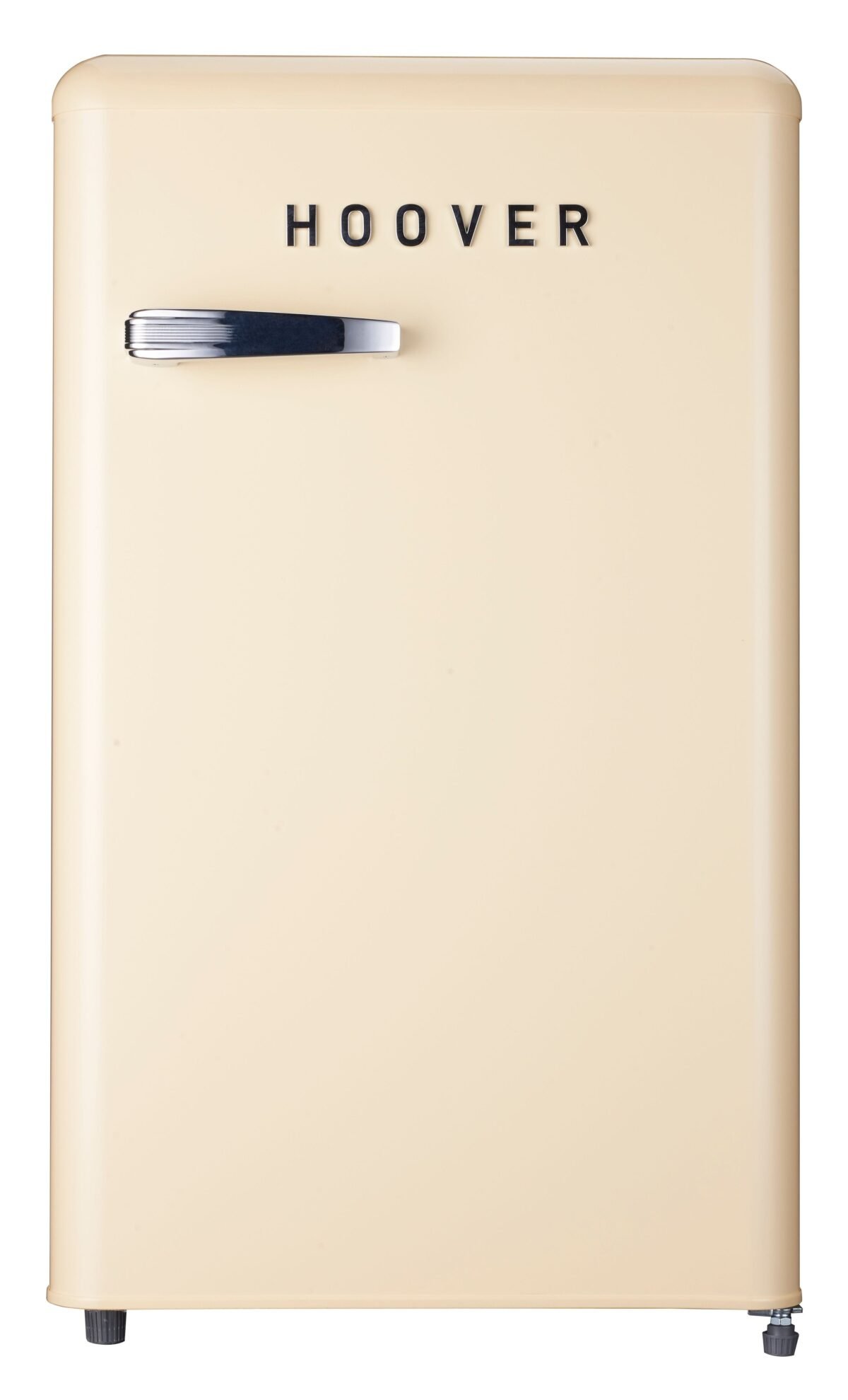 ⁦Hoover-HSD-K123RW123L Retro Style Single Door Refrigerator. Compact Free Standing Fridge with Freezer. Tempered Glass Shelves. Adjustable Thermostat. Eco-Friendly. 1 Year Warranty. Cream⁩ - الصورة ⁦1⁩
