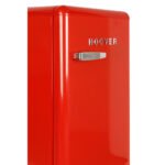 ⁦Hoover 123L Retro Style Single Door Refrigerator. Compact Free Standing Fridge with Freezer. Tempered Glass Shelves. Adjustable Thermostat. Eco-Friendly. 1 Year Warranty. Red- HSD-K123R⁩ - الصورة ⁦2⁩