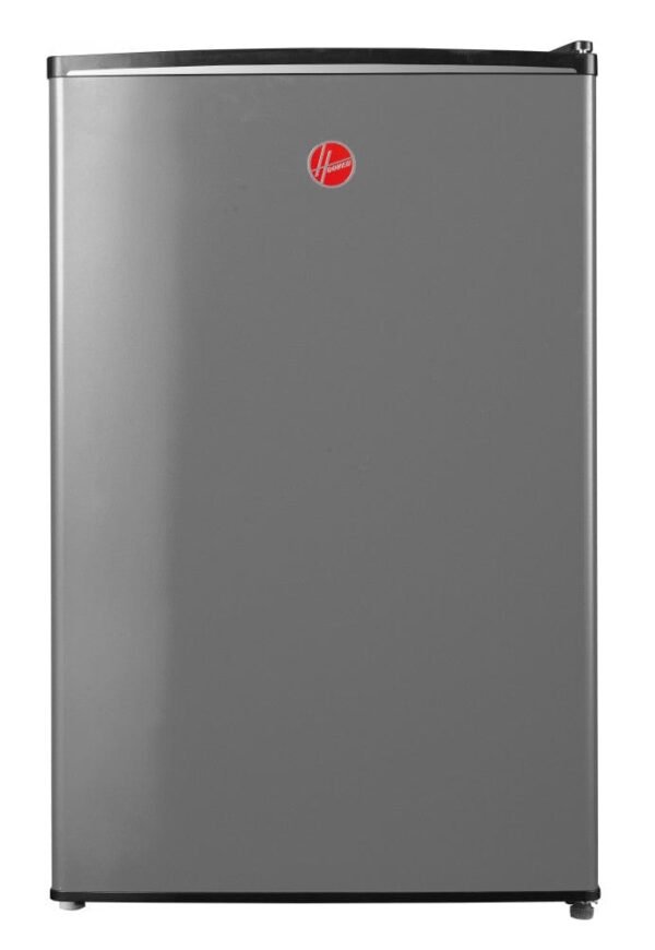 Hoover 160L Single Door Compact Refrigerator with Freezer Compartment - Mechanical Control. Adjustable Thermostat. Security Lock. 1 Removable Shelf. Defrost Feature. Silver - HSD-K160-S