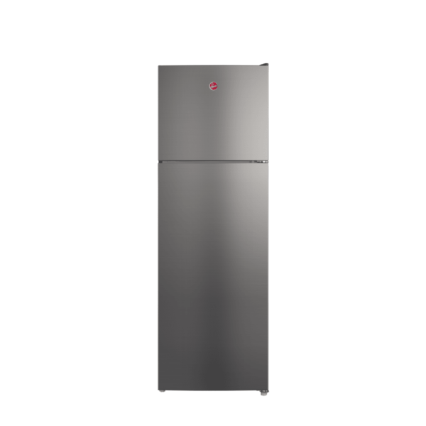 Hoover 326L No Frost Refrigerator. Dual Inverter Compressor. Reversible Door. Glass Shelves 1 Year Manufacturer & 10-Year Warranty on Inverter Compressor 50/60 Hz Inox Finish - HTR-M326-S