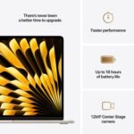 15-inch MacBook Air: Apple M4 chip with 10-core CPU and 10-core GPU. 16GB. 256GB SSD - Starlight - الصورة 10
