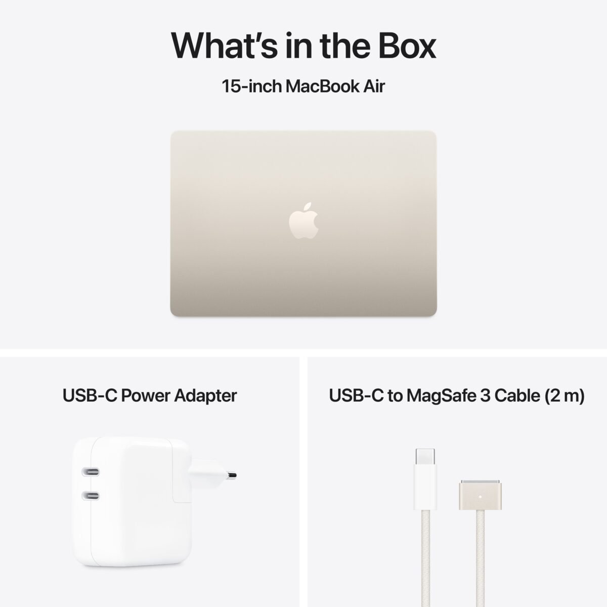 ⁦15-inch MacBook Air: Apple M4 chip with 10-core CPU and 10-core GPU. 16GB. 256GB SSD - Starlight⁩ - الصورة ⁦11⁩