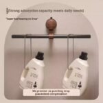 ⁦Suction Cup Walnut Towel Rack Antique Style No-Punch Wall Hanging Bathroom Towel Round Ring Bathroom Bath Towel Hanging Shelf (PACK OF 5)⁩ - الصورة ⁦4⁩