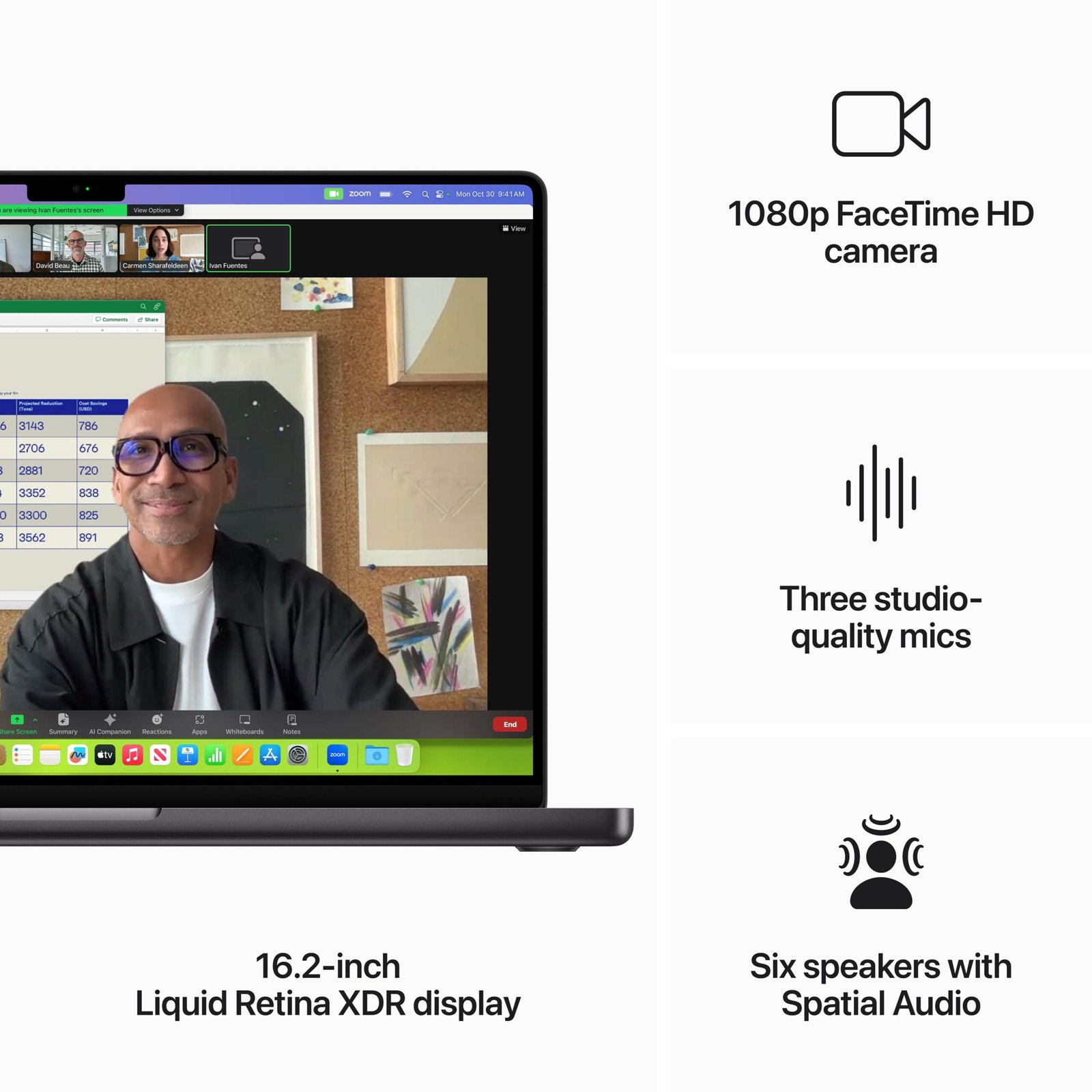 ⁦16-inch MacBook Pro: Apple M3 Pro chip with 12‑core CPU and 18‑core GPU. 512GB SSD - Space Black⁩ - الصورة ⁦5⁩