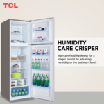 TCL Top Mount Refrigerator Inox 370L - الصورة 2