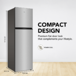 TCL Top Mount Refrigerator Inox 370L - الصورة 4
