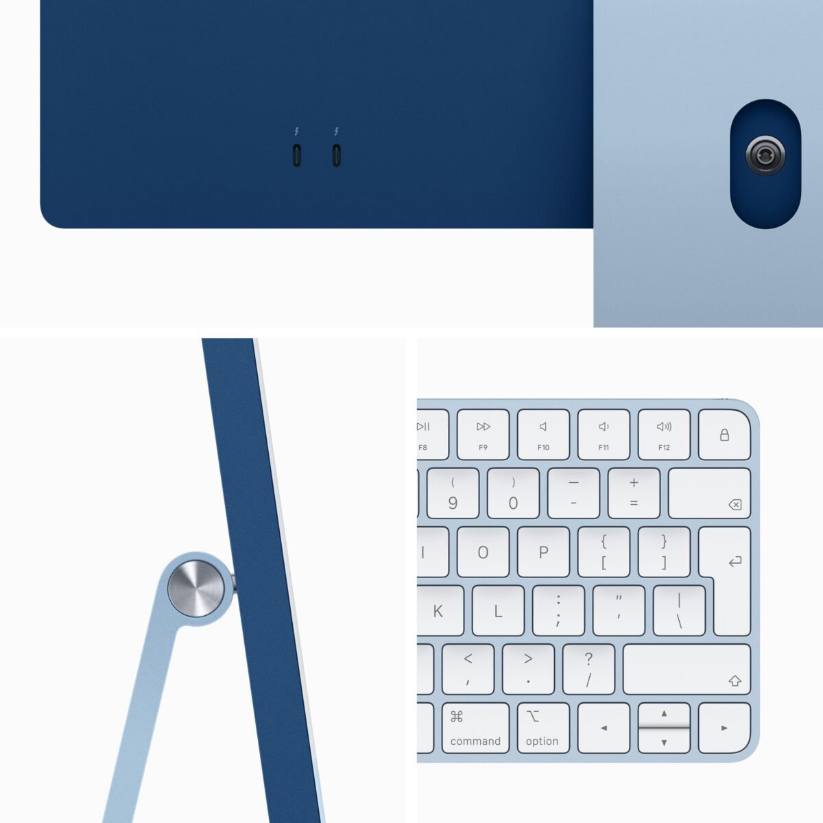 ⁦24-inch iMac with Retina 4.5K display: Apple M3 chip with 8‑core CPU and 8‑core GPU. 256GB SSD - Blue⁩ - الصورة ⁦3⁩