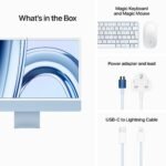 24-inch iMac with Retina 4.5K display: Apple M3 chip with 8‑core CPU and 8‑core GPU. 256GB SSD - Blue - الصورة 9