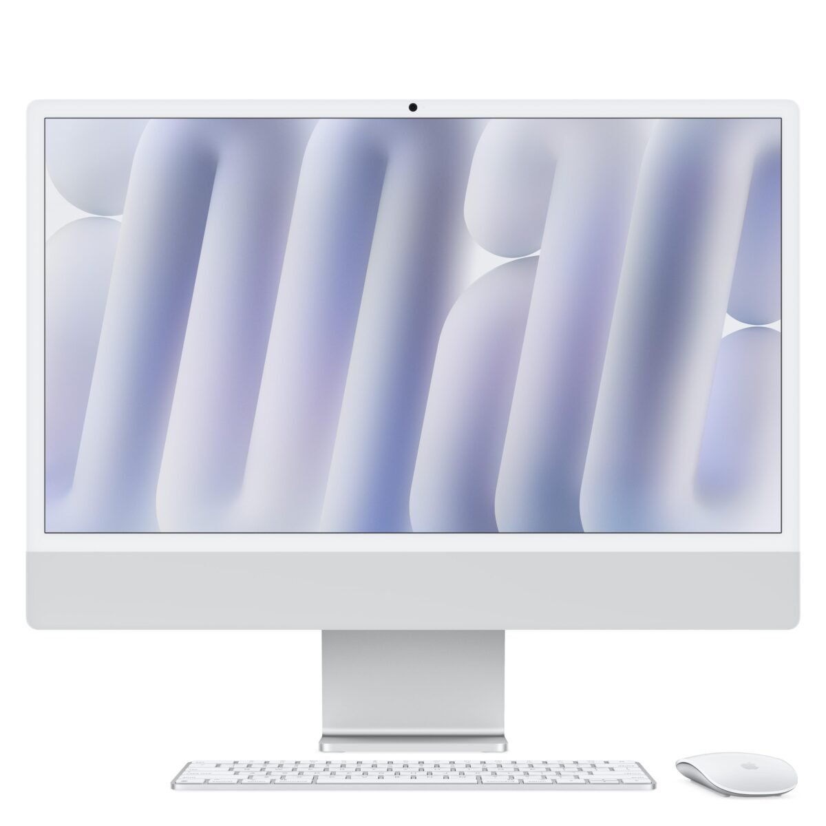 ⁦24-inch iMac with Retina 4.5K display: Apple M4 chip with 8-core CPU and 8‑core GPU. 256GB SSD - Silver⁩ - الصورة ⁦1⁩