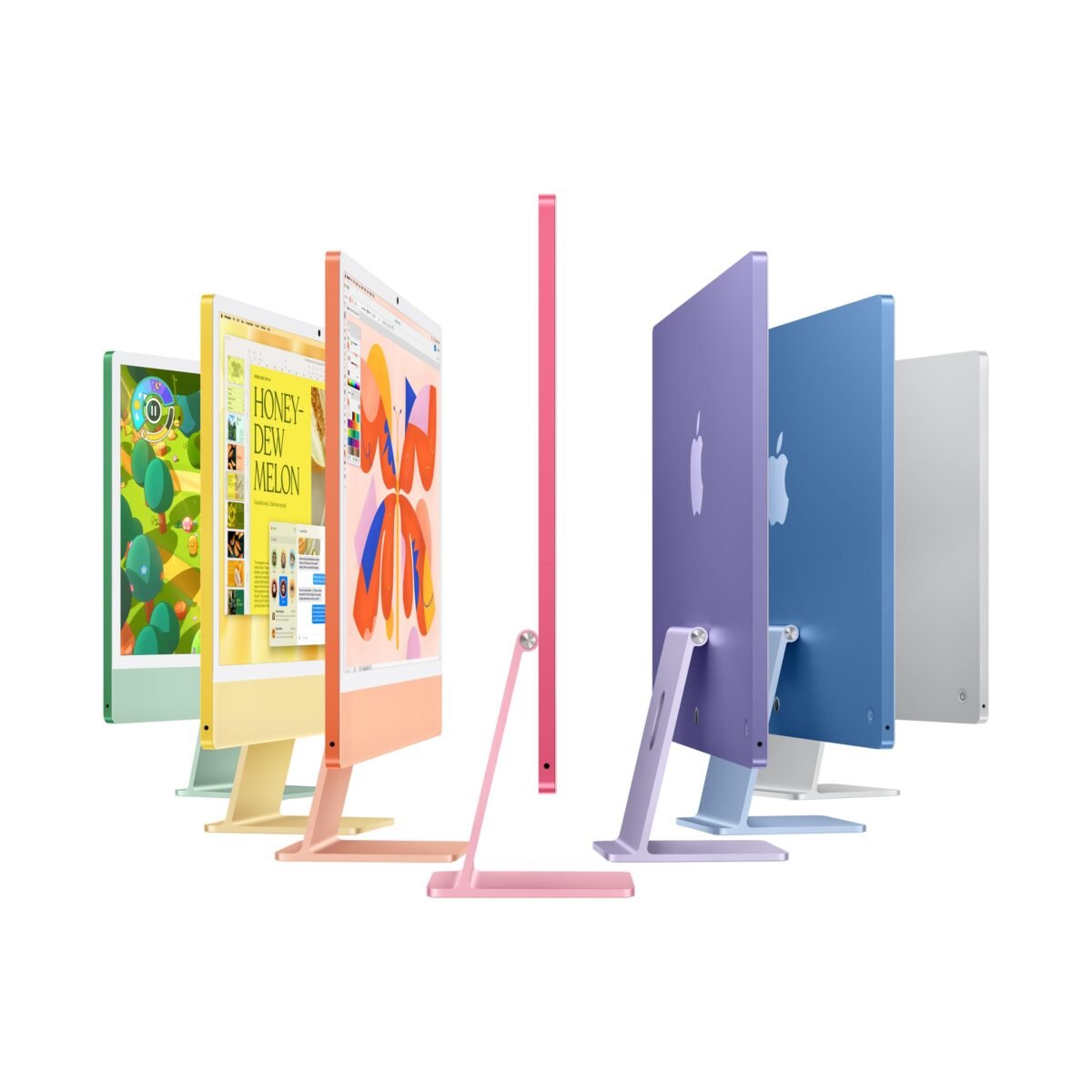 ⁦24-inch iMac with Retina 4.5K display: Apple M4 chip with 8-core CPU and 8‑core GPU. 256GB SSD - Silver⁩ - الصورة ⁦4⁩