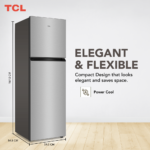 TCL Top Mount Refrigerator Inox 324L - الصورة 4